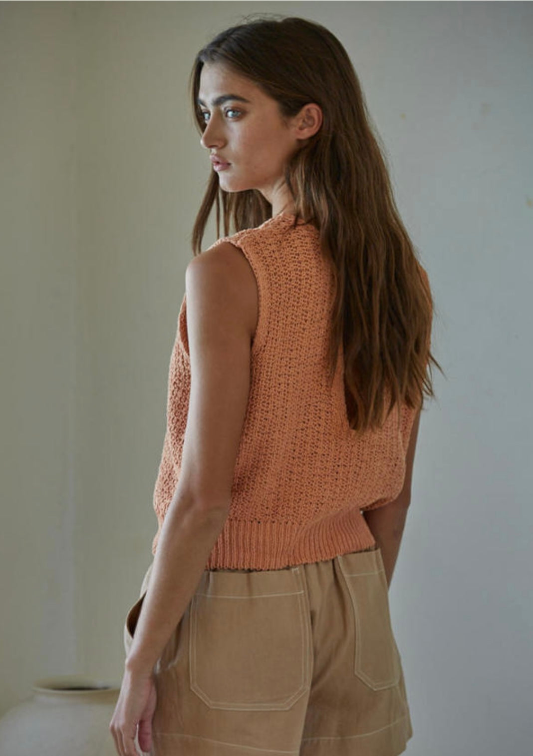 Dark Peach Sweater Tank